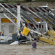 Una estación de gasolina inundada y destruida por el paso del huracán María en Puerto Rico. (Foto: AP Images)